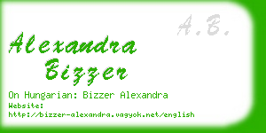 alexandra bizzer business card